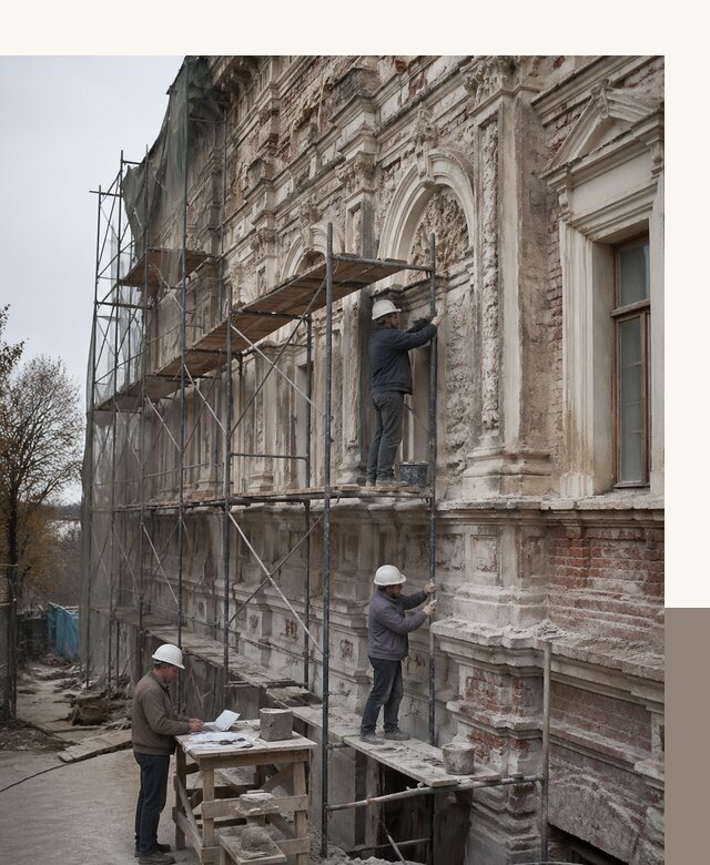 Реставрация объектов культурного наследия под ключ в Гатчине