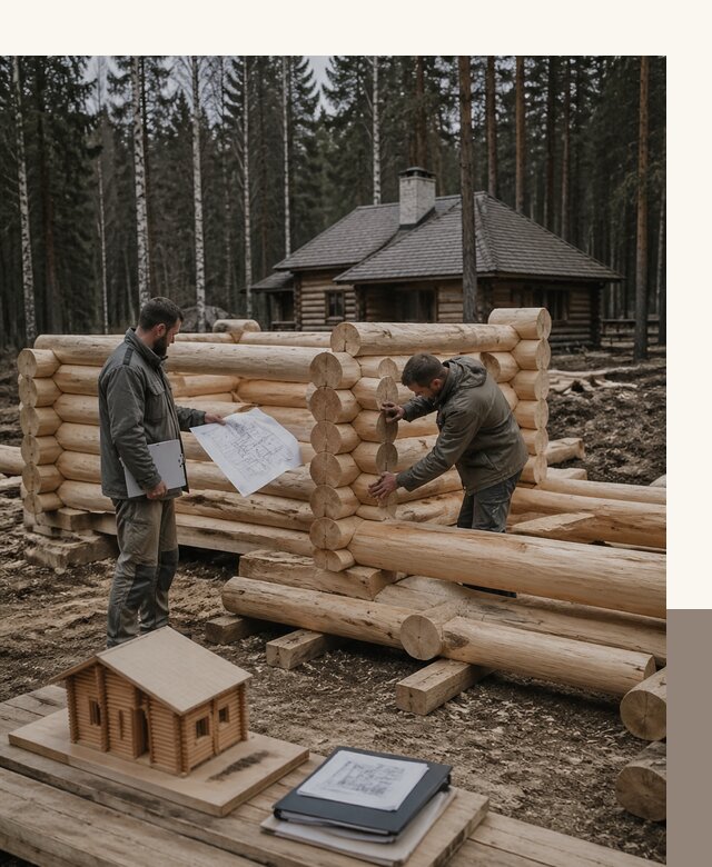Проектирование и строительство домов из бревна в Гатчине
